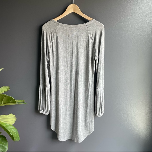 Chaser Womens Lace Up Tunic Dress in Gray - Picture 2 of 6